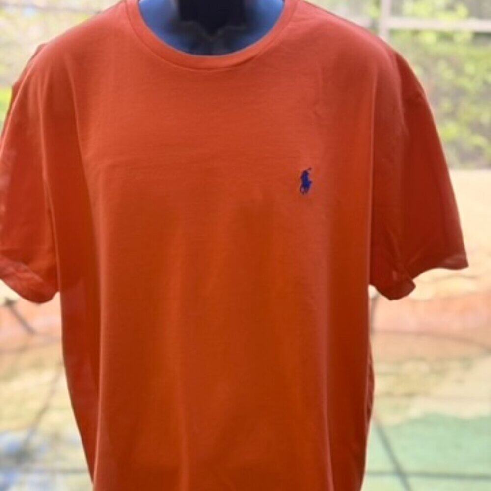 Polo Ralph Lauren Men’s Orange Cotton Tee‎ | Size Large | Logo T-Shirt
